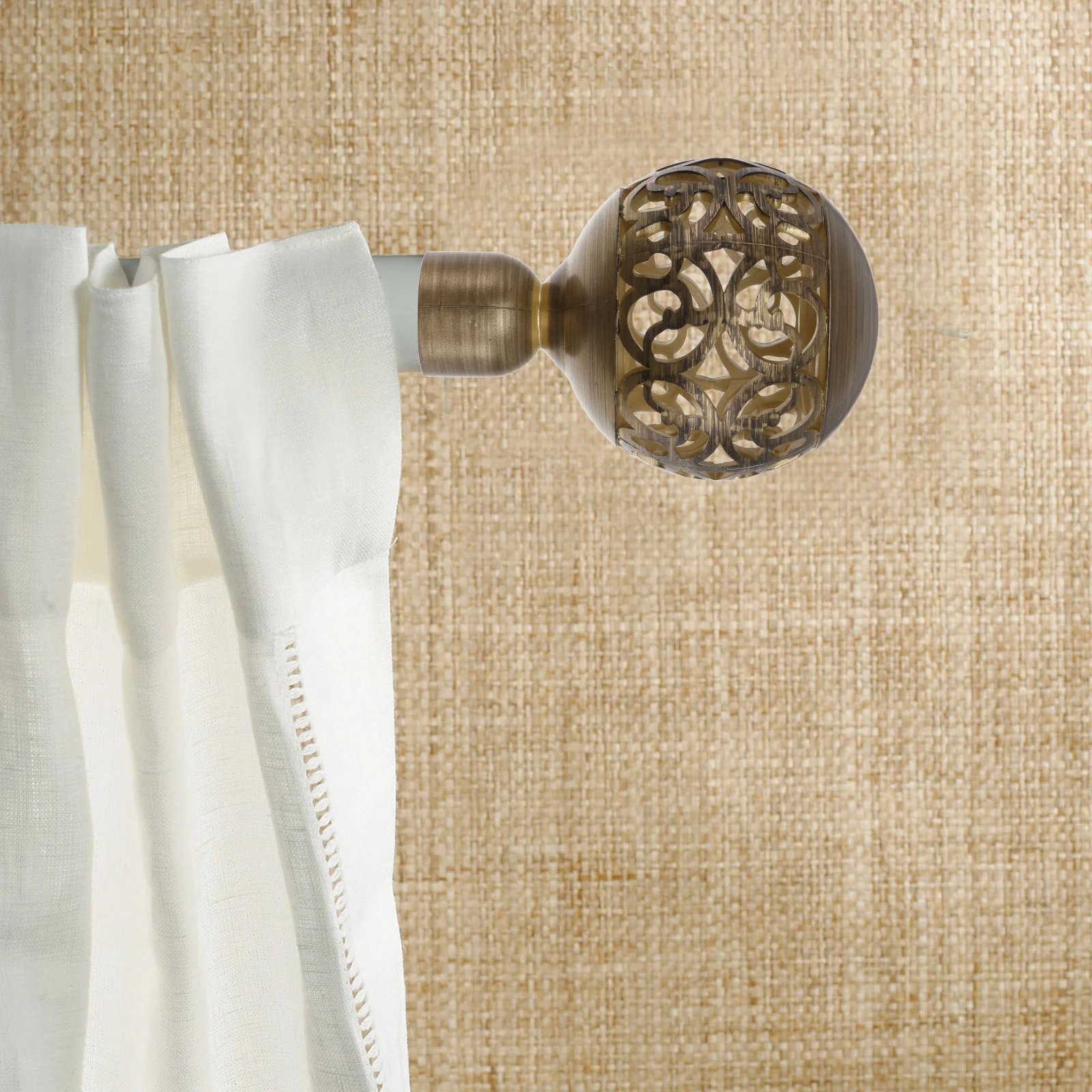 2 Pcs Roman Rod Accessories Curtain Accessory Pole Head Decor End Plug Black Curtains Window