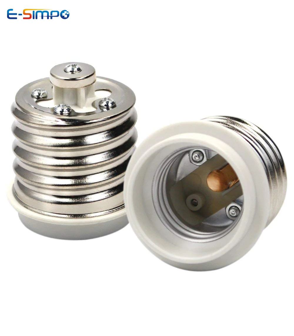 E27 To E40 E40 TO E27 Porcelain High Temperature Resistant Plastic Lampholder LED CFL Halogen Light Socket Bulb Base Adapter