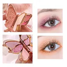 

New 6 Colors Butterfly Eye Shadow Palette Glitter Shimmer Matte Eyes Makeup Waterproof Long-lasting Easy to Color
