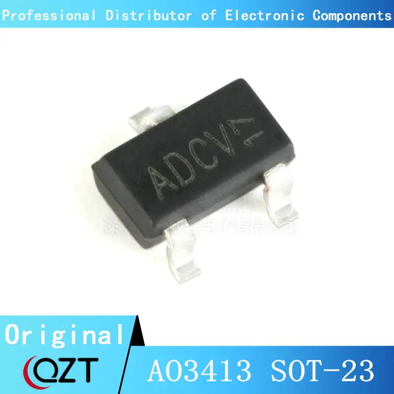 100pcs/lot AO3413 SOT23 3413 original authentic P-channel MOS -20V -3A SOT-23 chip New spot 10 100pcs lot original sti3408b sti3408 sot23 5 dc dc synchronous buck converter ic chip