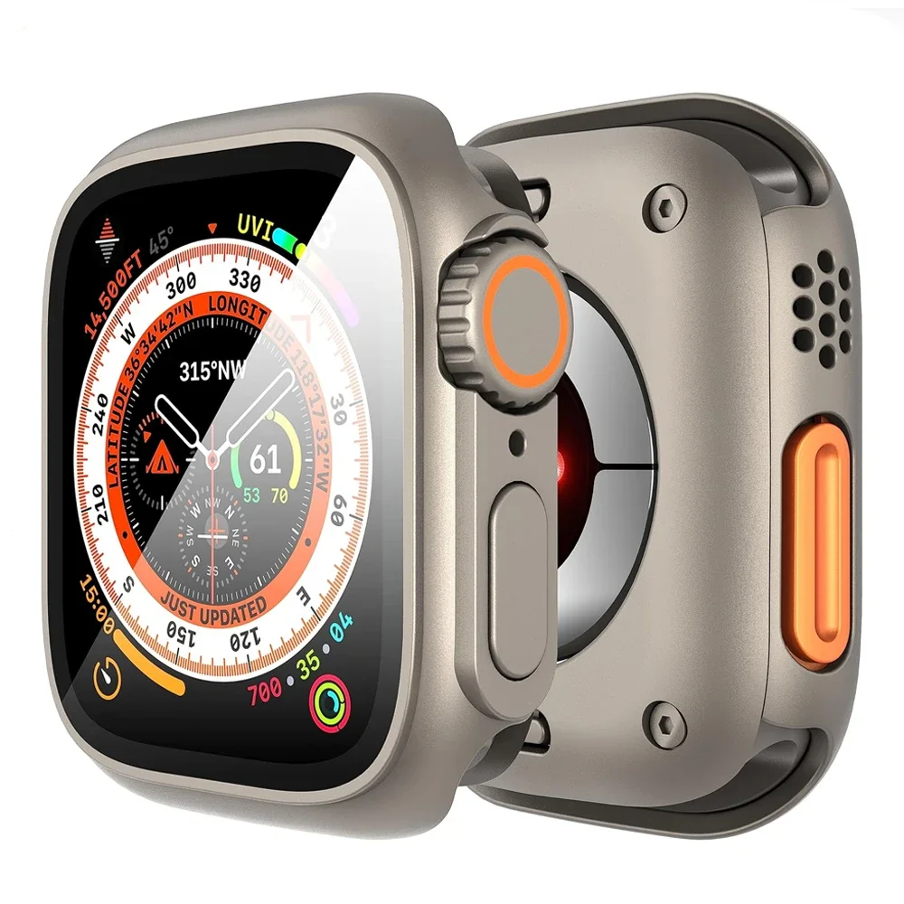 Ultra Durable Screen Protector Cover for Apple Watch - Hard PC Front & Rear Bumper Case