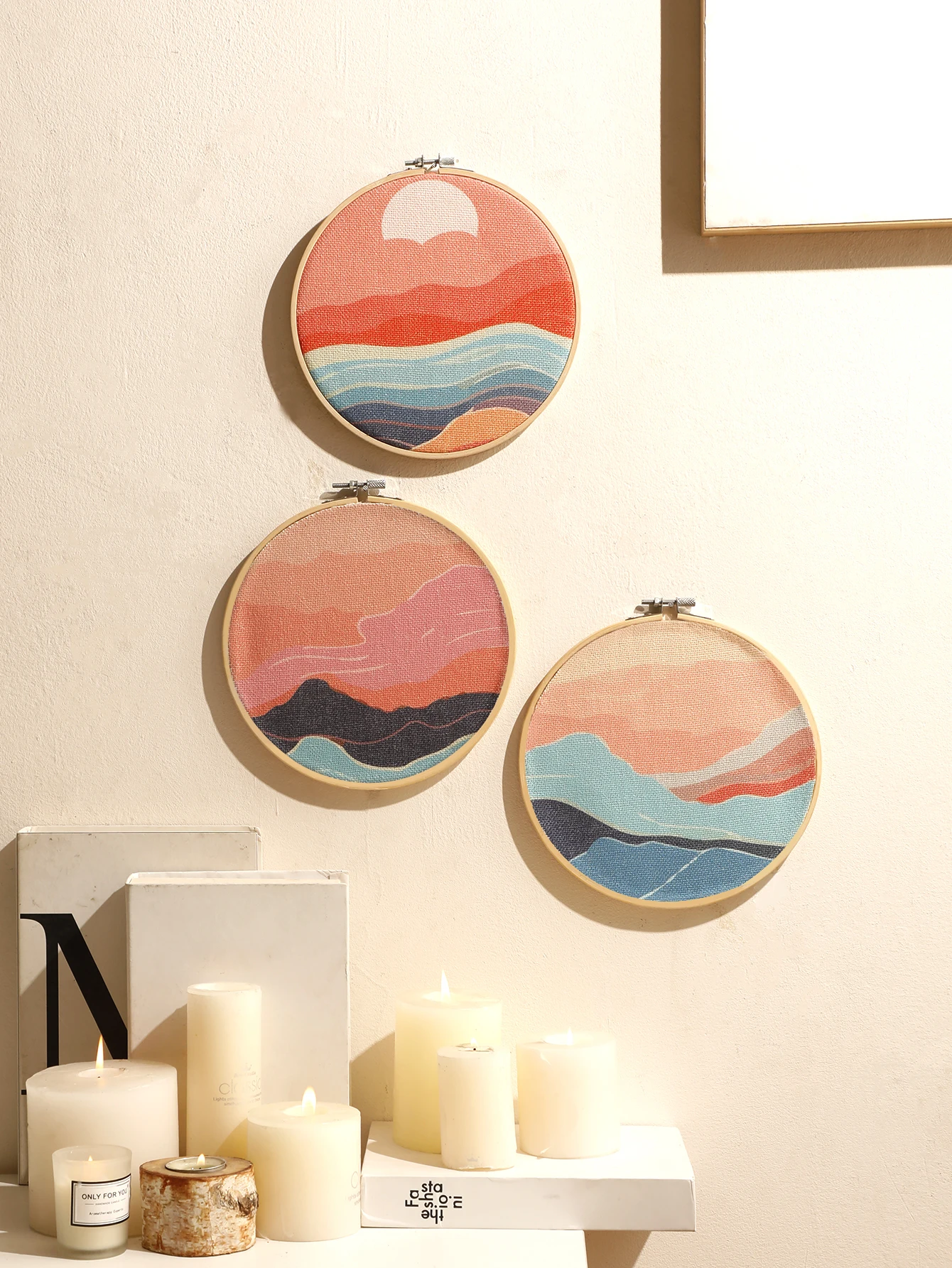 

3Pcs/Set Tapestry Sunrise Sunset Wall Hanging Decor Mountain Sea Decoration for Living Room Boho Home Decoration Accessories