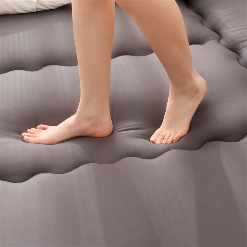 Extra Thick Mattress Topper-10cm Thick Fleece Bed Pad for Student Dormitory Single/Double Beds Folding Cushion Floor Sleeping