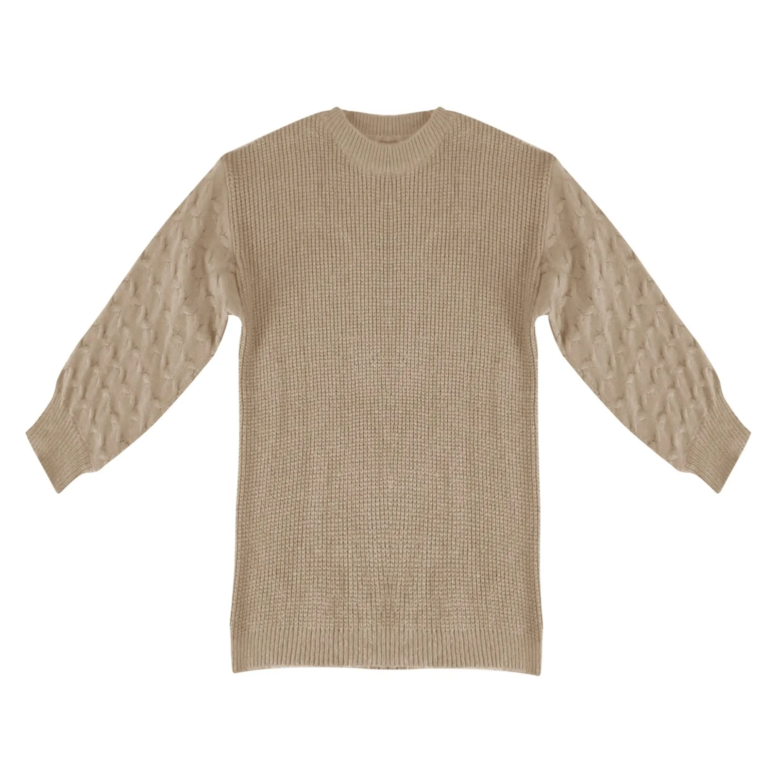 

Женский пуловер с круглым вырезом, Повседневный свитер с длинным рукавом, свободный трикотажный пуловер крупной вязки, свитеры для женщин, плавная Толстовка