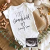 First Grandchild Coming Soon Announcement Newborn Baby Bodysuits Funny Boy Girl Short Sleeve Jumpsuit Gift for New Grandparents 1