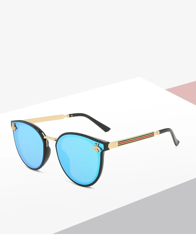 

Солнцезащитные очки в Овальной металлической оправе UV400 для мужчин и женщин