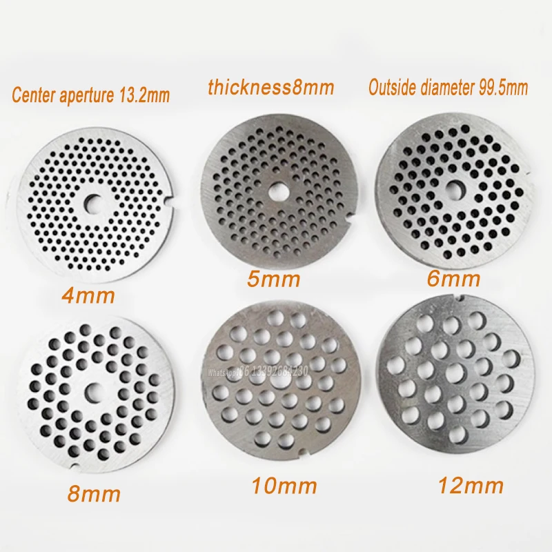 Type 8 Meat Grinder Plate Disc 3/4.5/6/10/12/16mm Stainless Steel