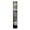 Black Cold Rolled Steel Vertical Literature Rack 23 Contour Pocket Organizer Height 65.5" Width 9.75" Depth 4.125" Cold Rolled 2