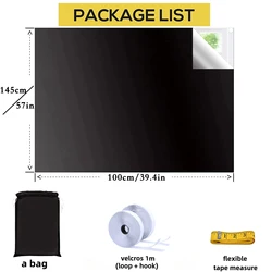 Total Blackout Window Cover: Ultimate Privacy Shade (100 x 145 cm)