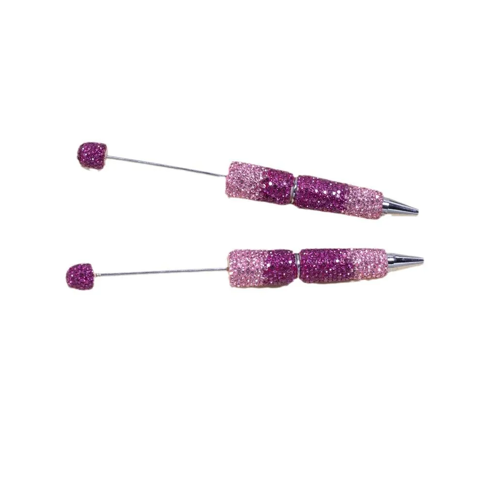 새로운 컬러 비즈 펜, DIY 쥬얼리, 수제 선물, 비즈 볼펜, 럭셔리 펜, 카와이 문구, 귀여운 사무실 액세서리, 50 개