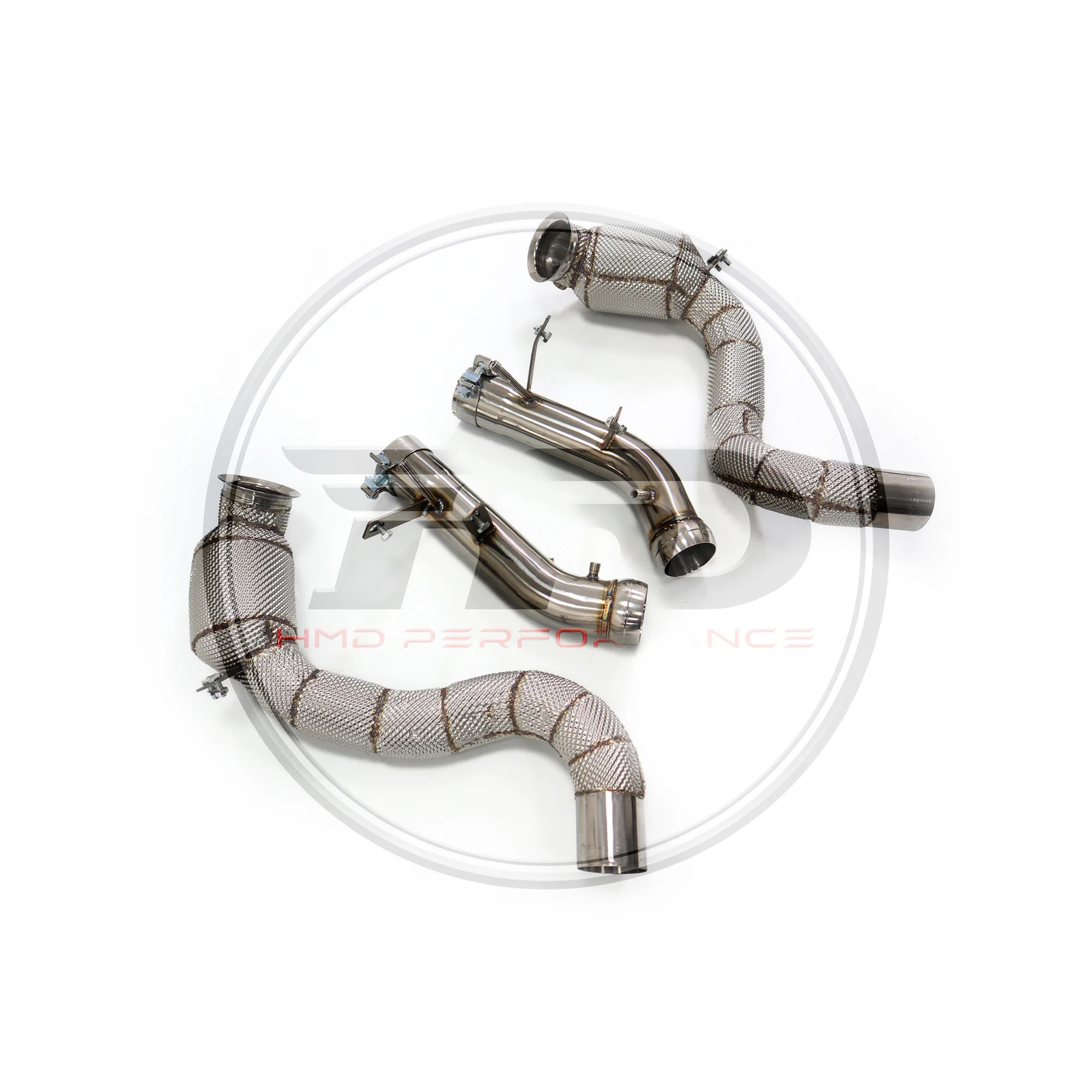 메르세데스 벤츠 C63 W205 AMG 배기 시스템용 HMD 다운파이프, 스테인레스 스틸 매니폴드 성능, 촉매 자동차 액세서리 포함