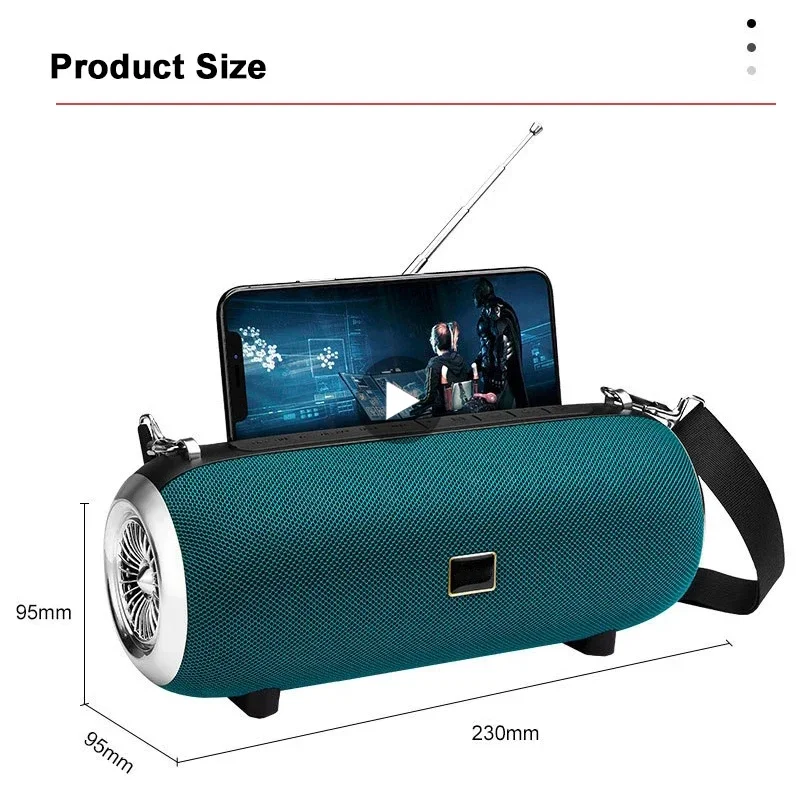 

Powerful Subwoofer Portable Radio FM Wireless High Power Caixa De Som Bluetooth Speaker Music Sound Box Blutooth For Bass Baffle