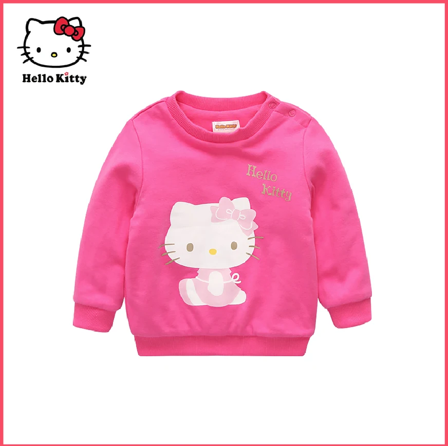 

Официальная детская хлопковая рубашка Sanrio HelloKitty для женщин свитер-сэндвич теплый пуловер Топы для осени и зимы