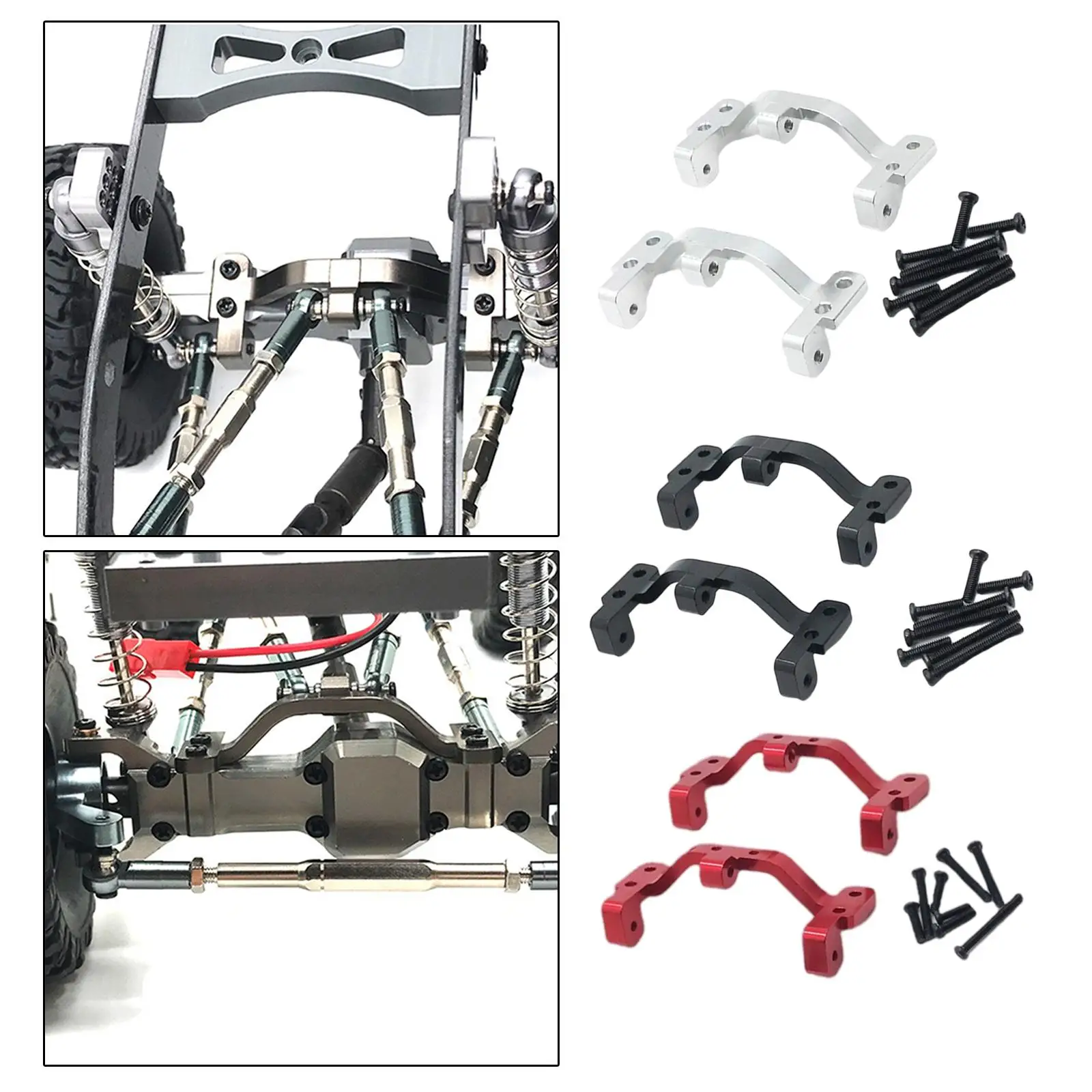 Bases de tirants métalliques pour voiture RC WPL C14 C24 1/16 - Paire
