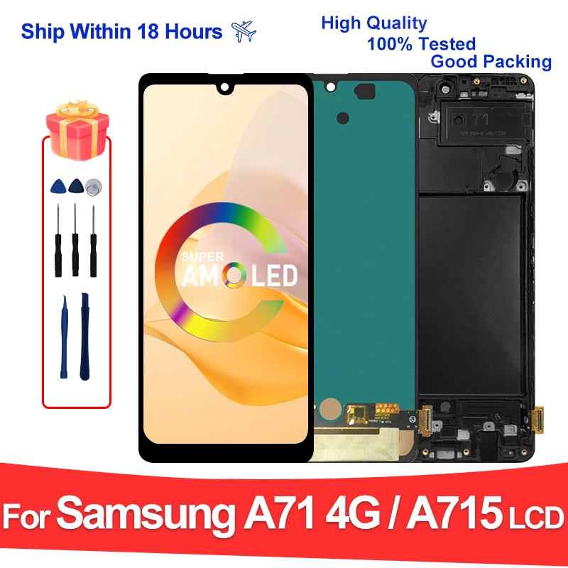 AMOLED-For-Samsung-Galaxy-A71-LCD-SM-A715F-Display-Touch-Screen-For ...