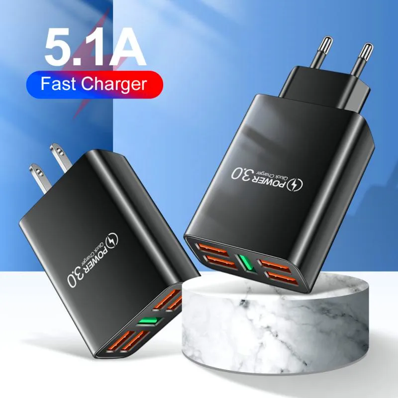 3 Ports Quick Charge 3.0 Usb Charger Power Adapter 48w 5 Ports Quick