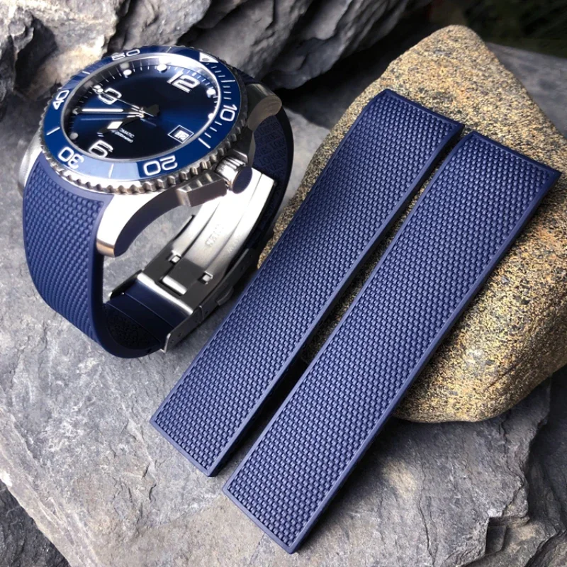 Cinturino Per Longines Conquest Anti-Allergia L3.742/781/782/644/642 Serie Con Strumento Gomma Impermeabile 21Mm Accessori