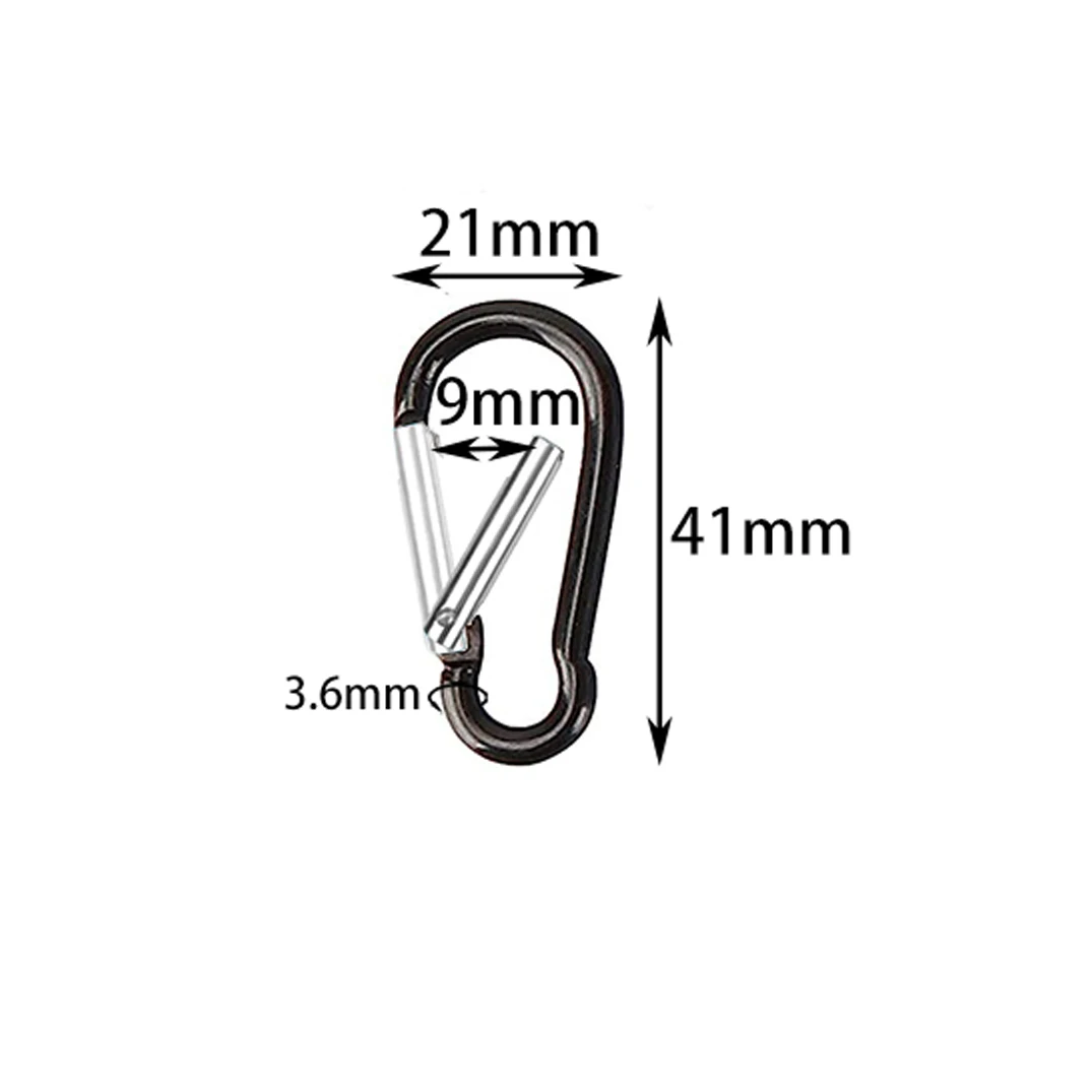 100pcs Colorful Carabiner Keychain Alluminum D-ring Buckle Spring Carabiner Snap Hook Clip Keychains Outdoor Camping Daily Use