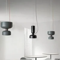 Lustre LED en fer forgé pour restaurant et chambre à coucher, abat-jour créatif, lampe à suspension, étude, décoration intérieure, designer nordique et danois 1