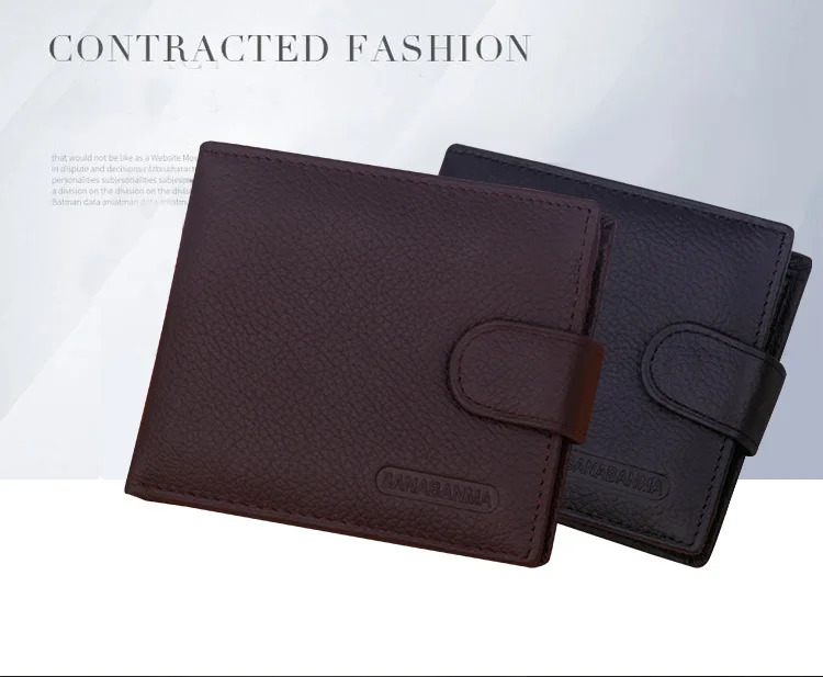 2024 New Genuine Leather Card Holder Wallets Custom Slim Classic Wallets for Men Short Luxury Rfid Foldable Money Purse