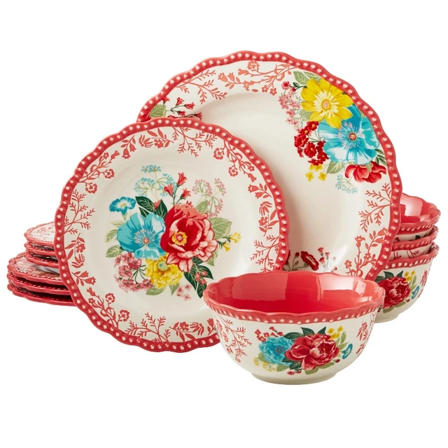 The Pioneer Woman Fancy Flourish 3-Piece Ceramic Mixing Bowl Set