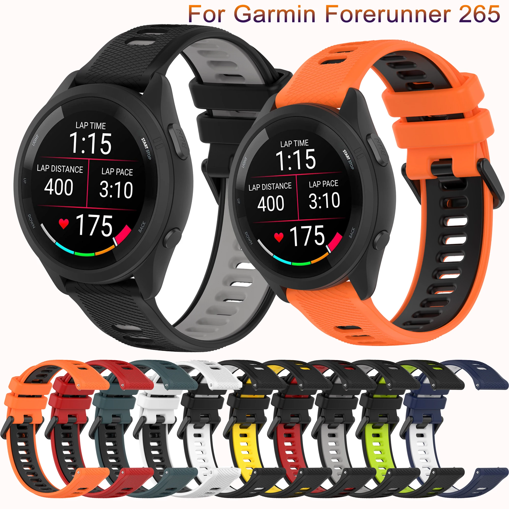 Bracelet de Montre pour Garmin Forerunner 158 55 245 255S Musique