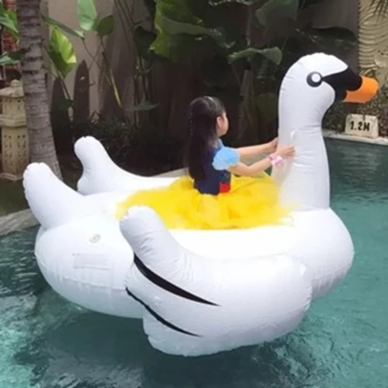 

Inflatable Giant Swan Floating Rideable Swimming Pool Toy Float Raft 150cm for Both Adults & Child