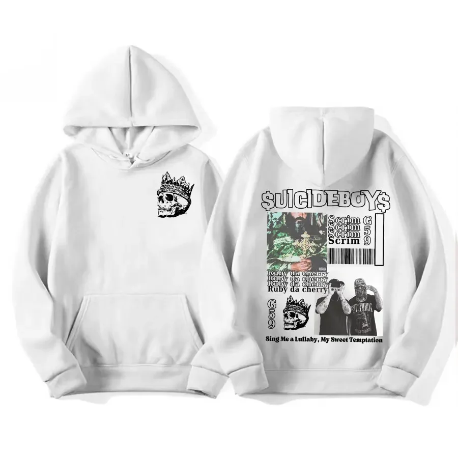 Vintage Suicideboys G59 Hoodies I Want To Die in New Orleans Ruby Da Cherry Hoodie Men Women Fashion Hip Hop Harajuku Sweatshirt