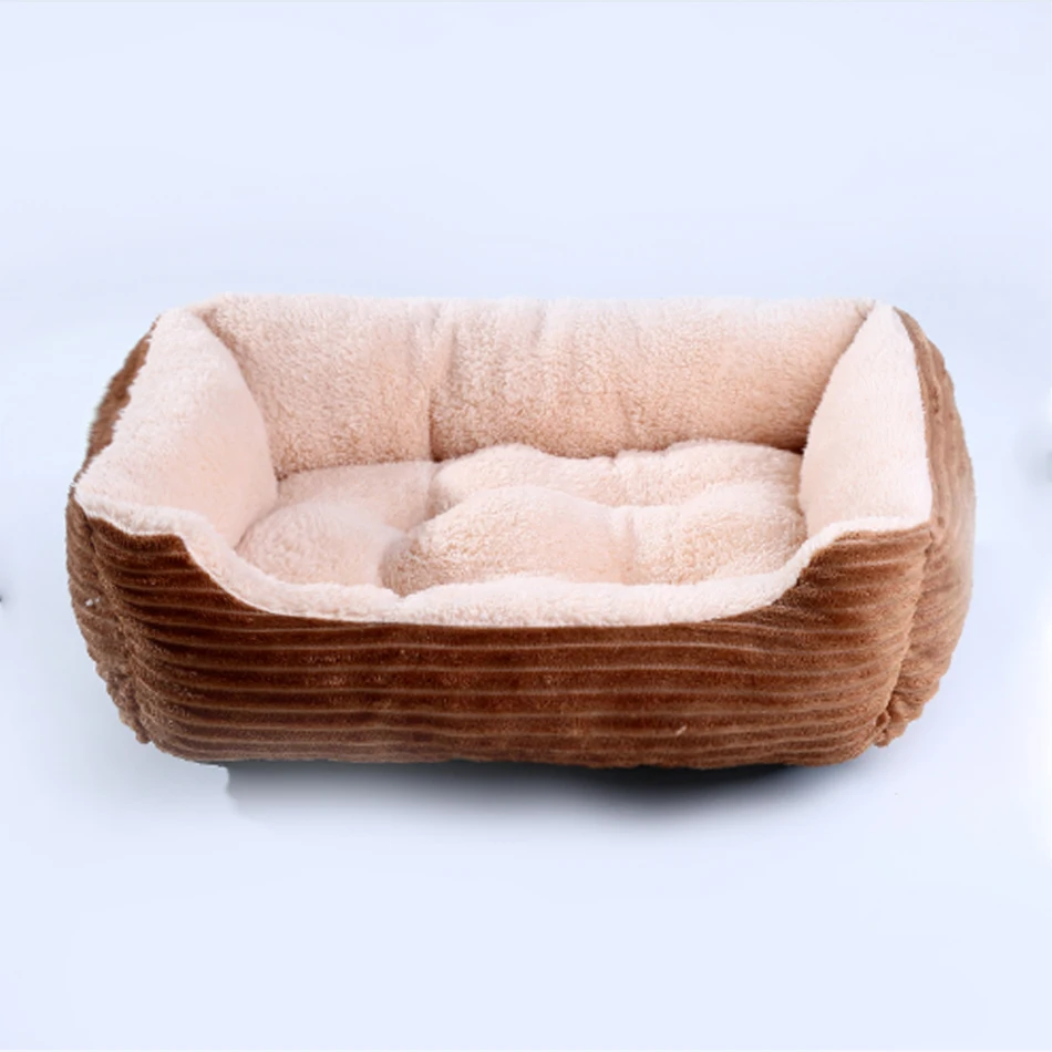 Square Plush Kennel Pet Bed For Dogs and Cats | Pet Accessories