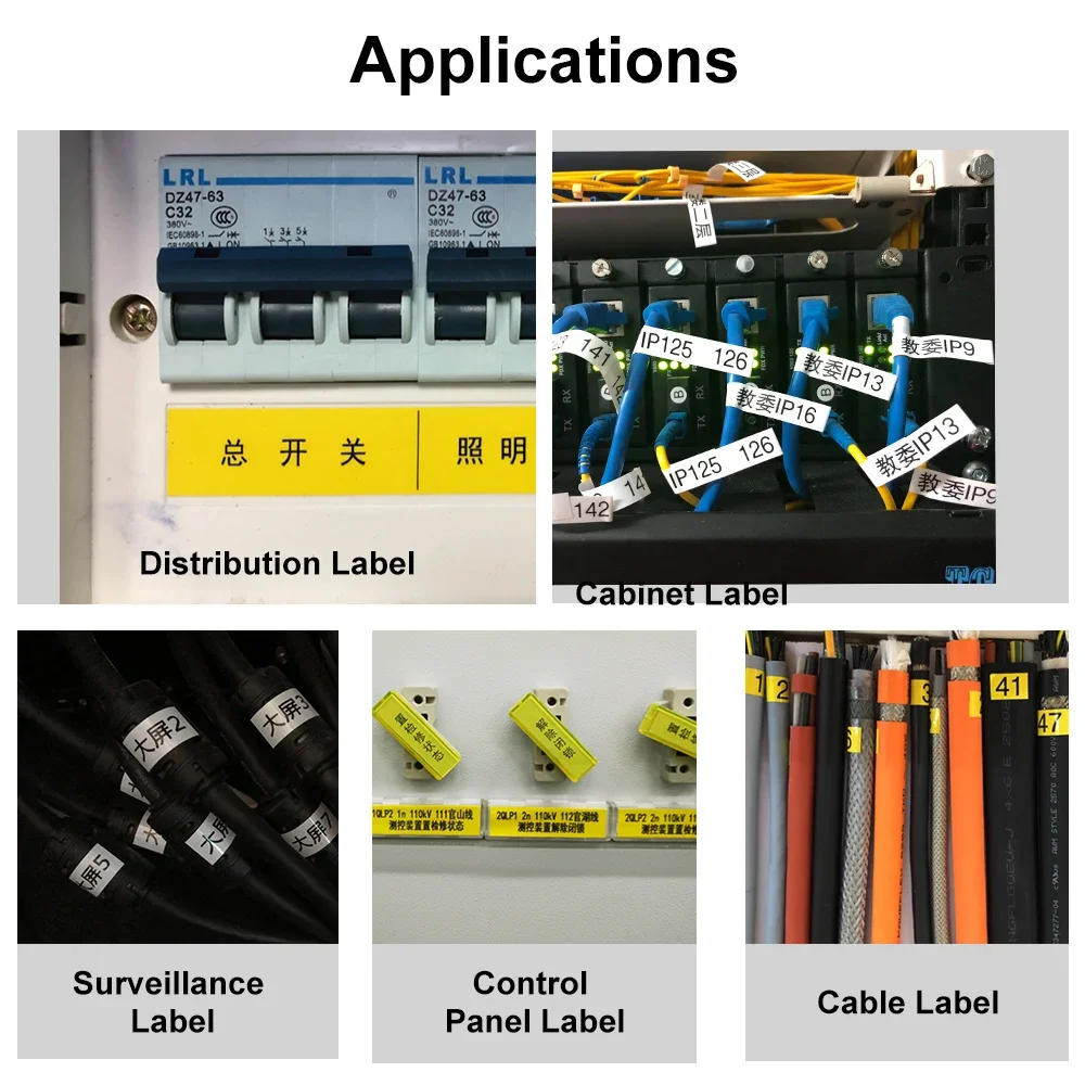 Fita de Etiqueta Multicolors Compatível para Lp5120m Lp5125m Fitas Laminadas com Chip Etiqueta Cartucho Supvan mm mm 12 mm - Imagem 3