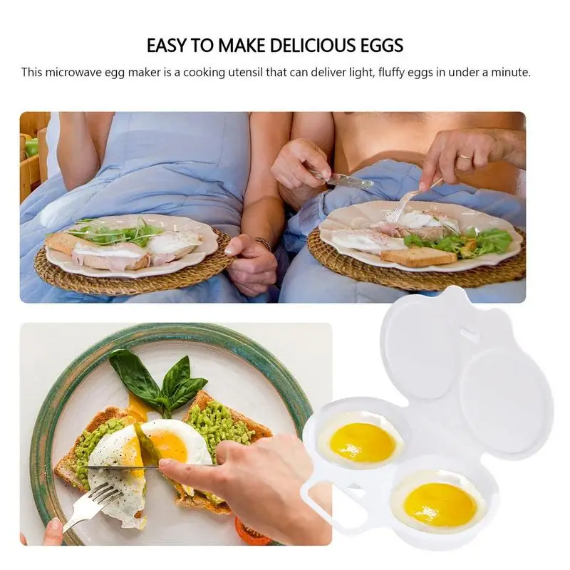 Food Grades Plastic Microwave Cooking Eggs Steamer Kitchen Cooking Mold Egg Poacher Fried Egg Tool
