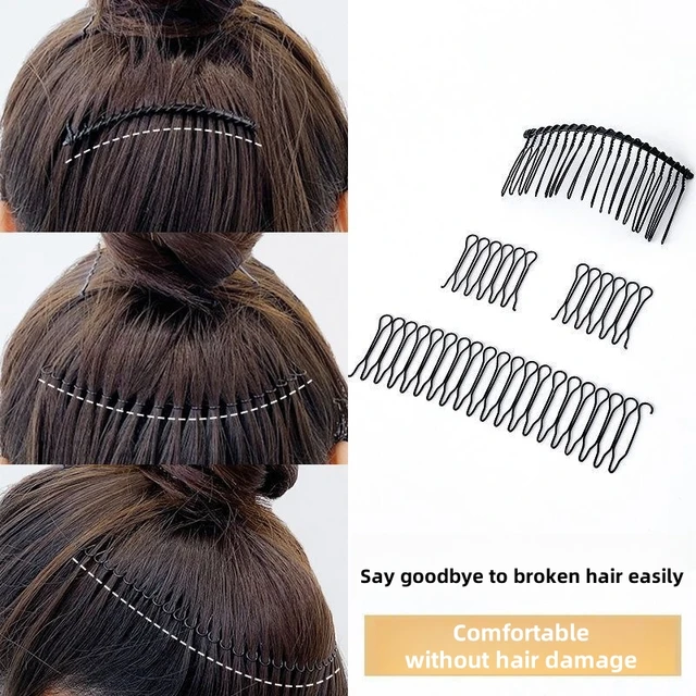 Women's Invisible Broken Hair Clip Adult Headgear Tool Roll Curve Pin bangs fixed comb styling accessories