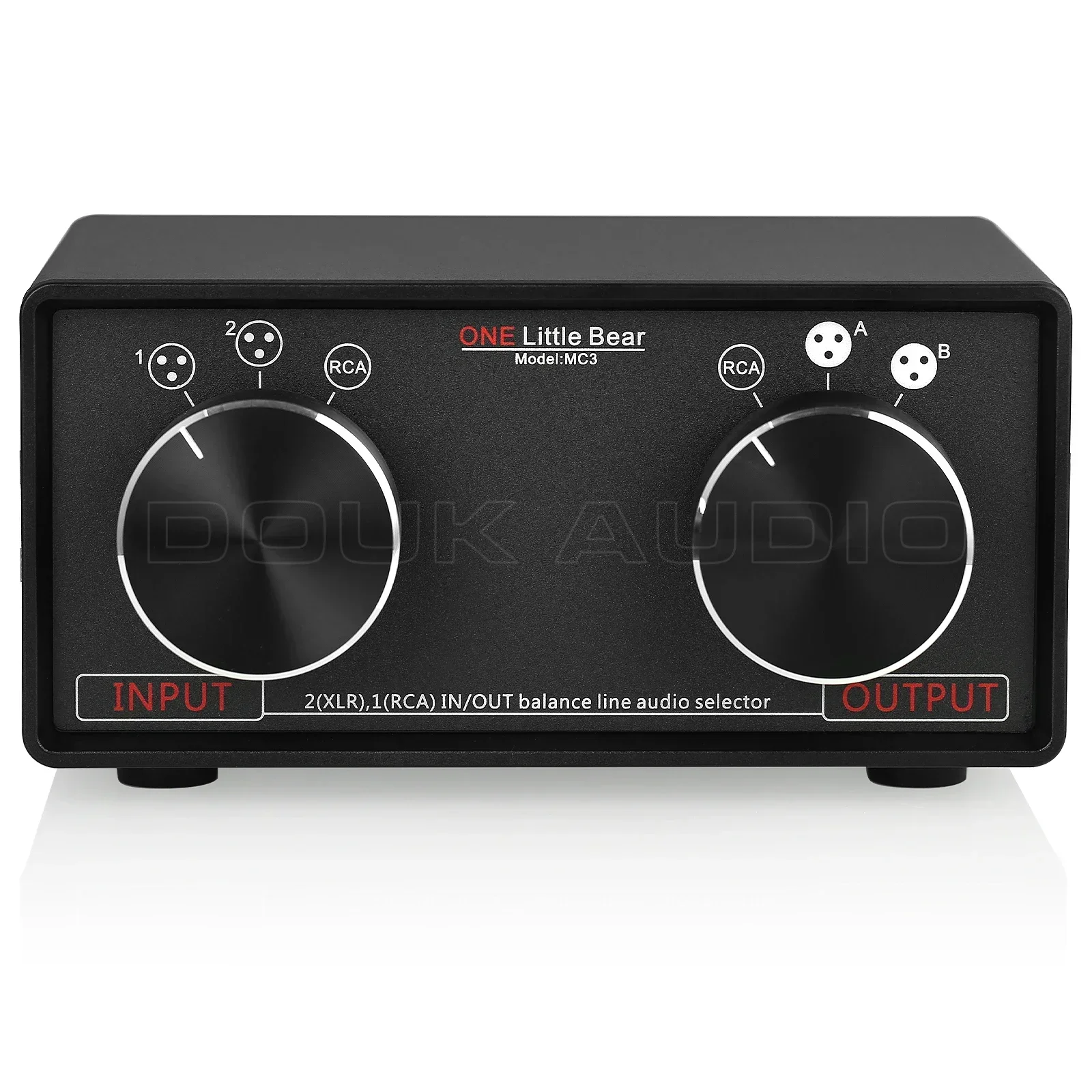 Nobsound 3-IN-3-OUT XLR symetryczne/RCA Stereo konwerter Audio pole wyboru przedwzmacniacz pasywny dla domu wzmacniacz