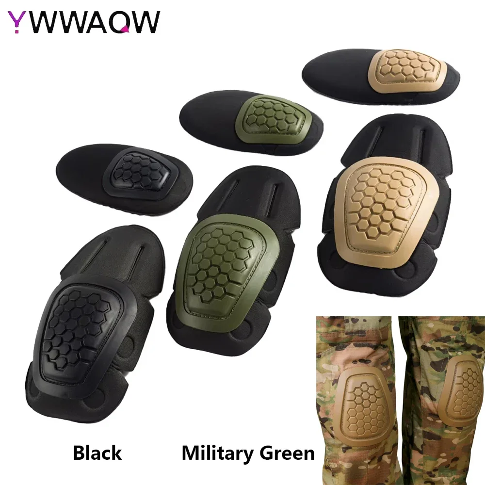 4Pcs Green Tactical Paintball Dragon Armor G4 Frog Suit Knee Pads & Elbow Brace Airsoft Kneepads Interpolated Protector Set