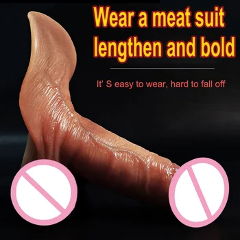 Male Penis Enlargement Extender Sleeve Reuseable Condom Delay Ejaculation Sex Toys for Men Intimate Goods Sex Shop for Men 18+ 3