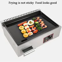 Electric Griddle  Stainless Steel Countertop Hot Plate Commercial  Kitchen Cooking Accessory Enamel Nonstick Pan BBQ Grill 2