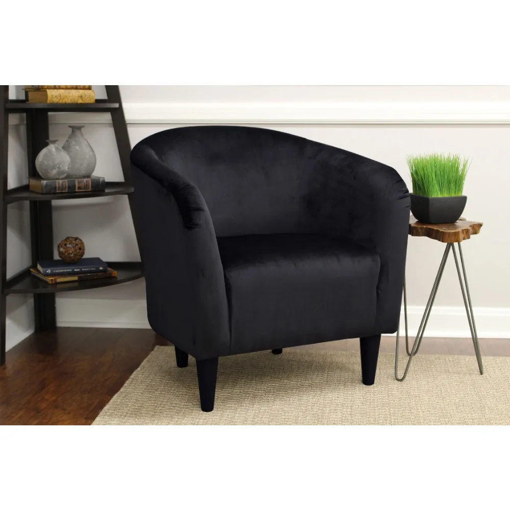 

Microfiber Tub Accent Chair Living Room Chairs, Black