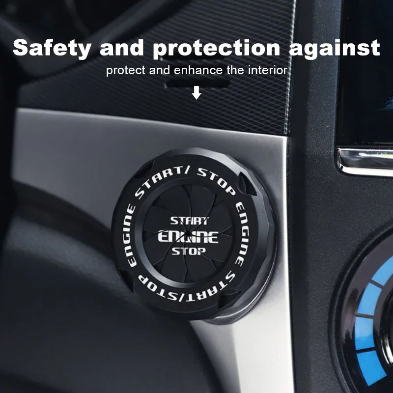 Car Start Button Cover SEAMETAL Car Engine Start Stop Switch Anti-scratch Protection Decorative Stickers