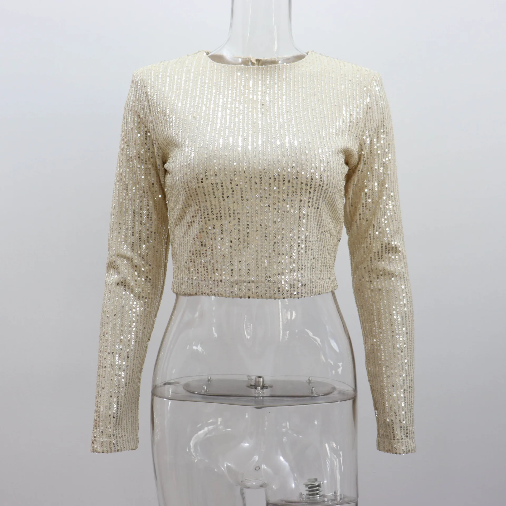 YiZYiF Maglietta Glitterata Con Maniche Corte, Girocollo Donna – Top Metallico Loose Fit Per Ballo, Feste, Rave E Uso Quotidiano