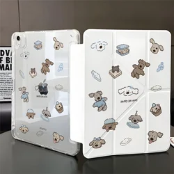 Premium 3 - Fold Tablet Cover for iPad Air and Pro 12.9 inch (Brown Dog)