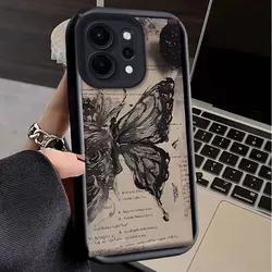 Silicone Shockproof Protective Case with Cartoon Butterfly Print for OPPO Reno14 F 5G (HFTYJTHD003)