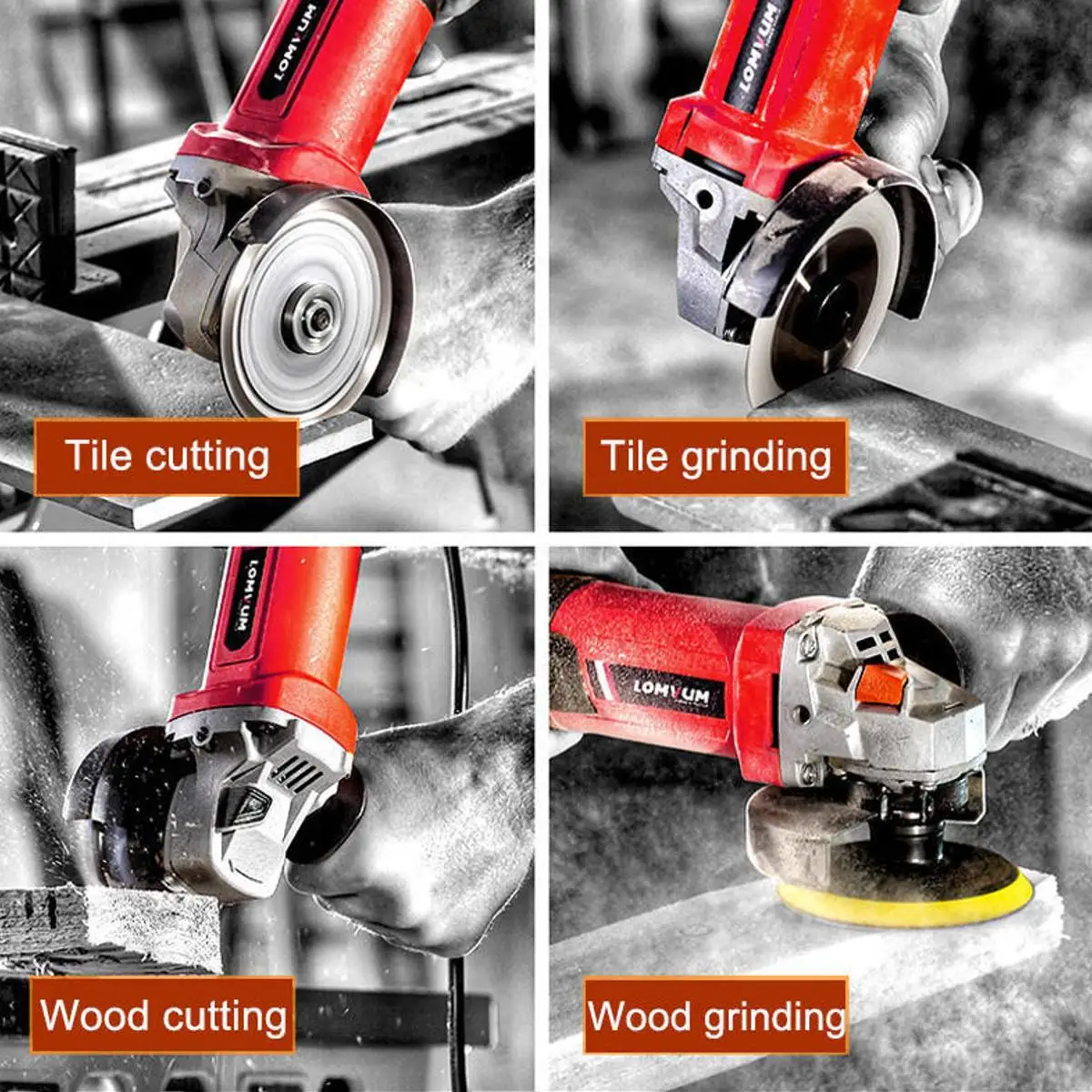 1380W 11000r/min Electric Angle Grinder Grinding Cutting Angular Machine Renovation Team Home DIY Power Tools 220V