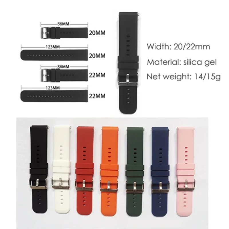 รูปสินค้า สายนาฬิกาซิลิโคน 20/22 มม. หัวเข็มขัดหมุด สำหรับ Huawei Watch Series
