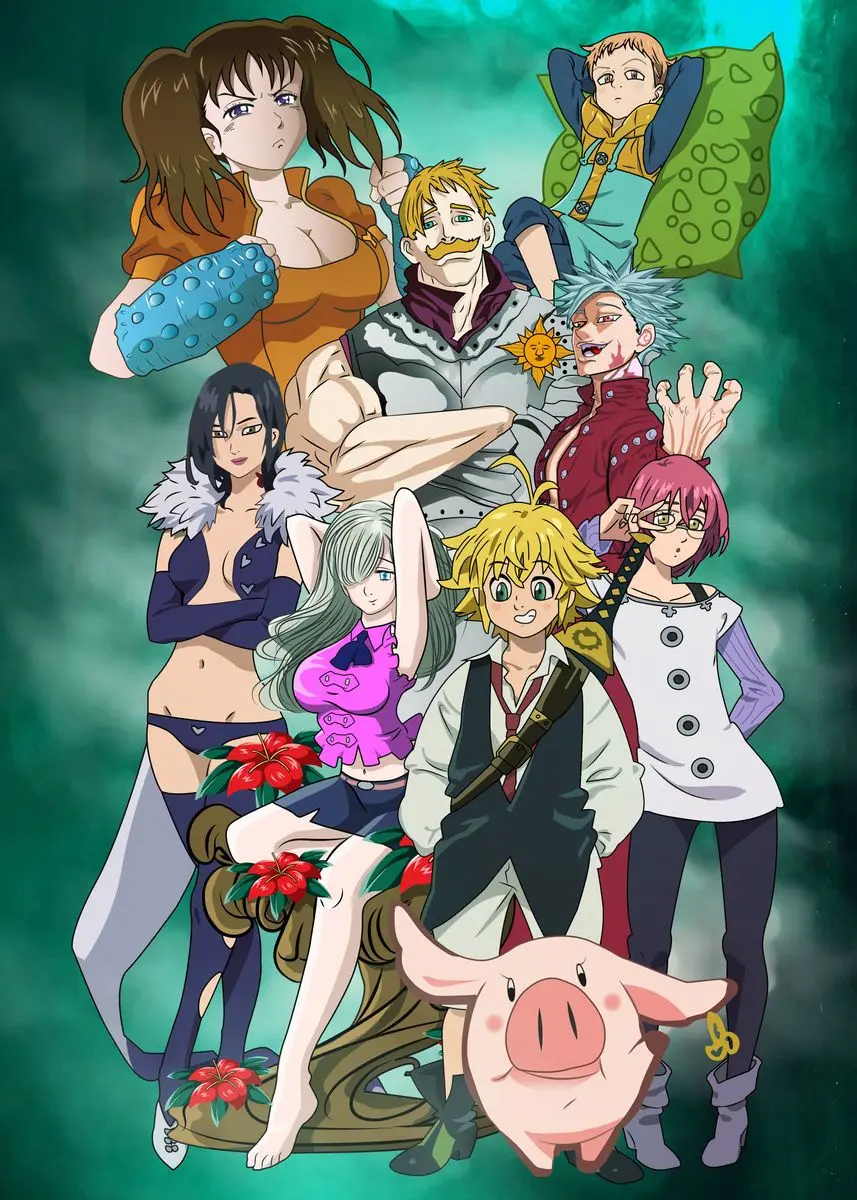  The Seven Deadly Sins - Manga Series Anime Poster and Prints  Unframed Wall Art Gifts Decor 16x25: Posters & Prints