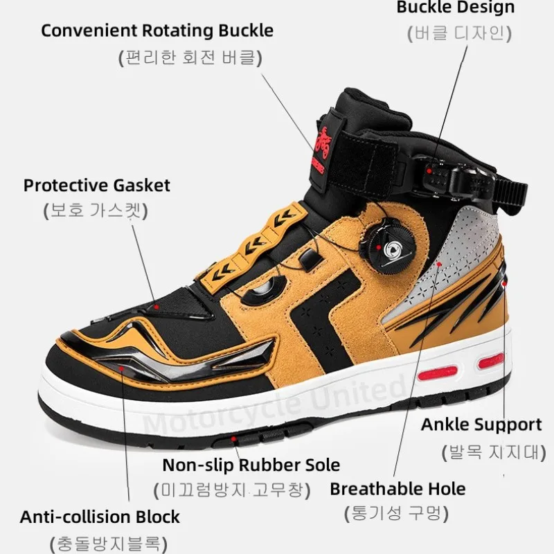 Breathable Motorcycle Boots Shoes for Men Women Biker Casual Men's Sneakers Microfiber Motocross Supplies motorcycle shoes motorcycle boots mens shoes