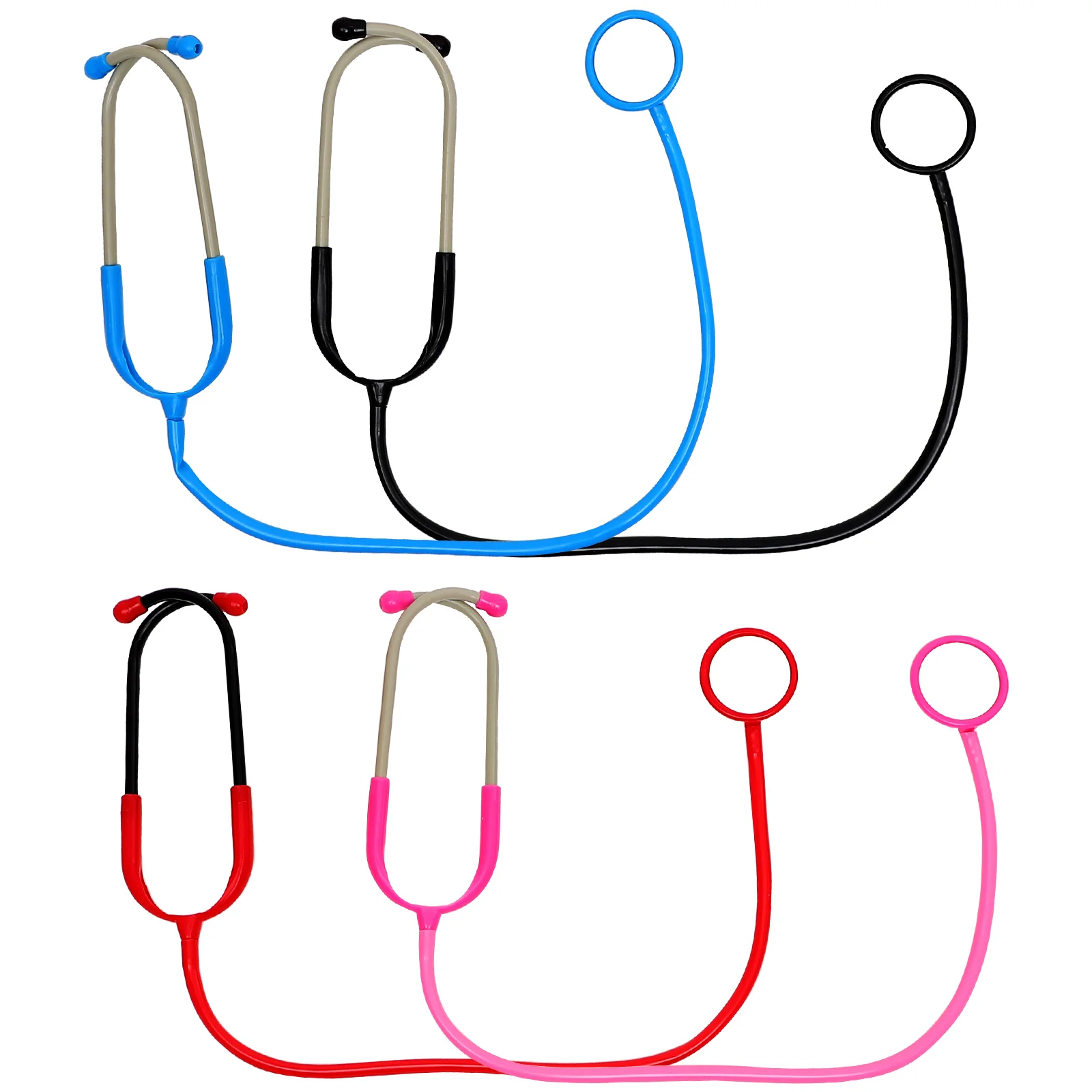 4 Pcs Stethoscope Props Role Play Doctor Nursing Pretend Toy Toys Children’s Kids Kids' Makeup Costume