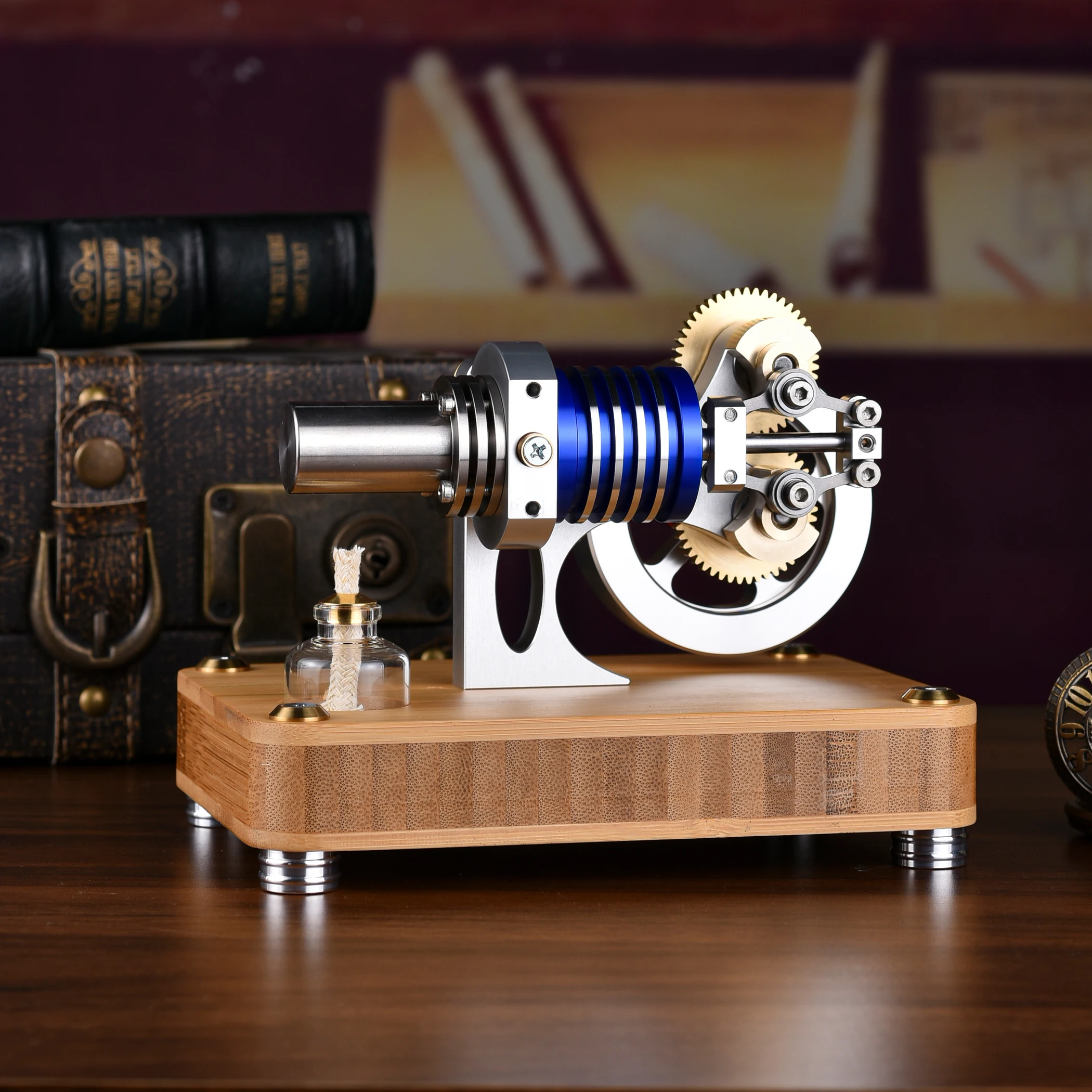 

Geared Coaxial Stirling Engine Precision Piston Metal Engine Model Kit Science and Education Physics Experiment Toy -