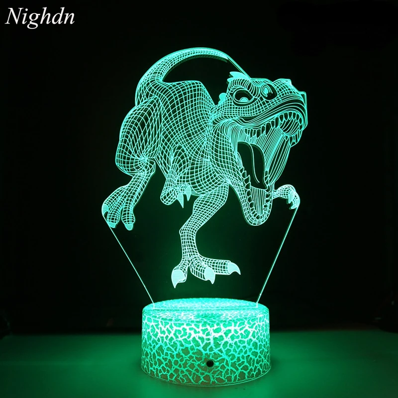 

Nighdn Dinosaur Night Light for Kids 3D Dinosaur Toys 16 Colors Changing Bedside Nursery Lamp Christmas Birthday Gifts for Boy