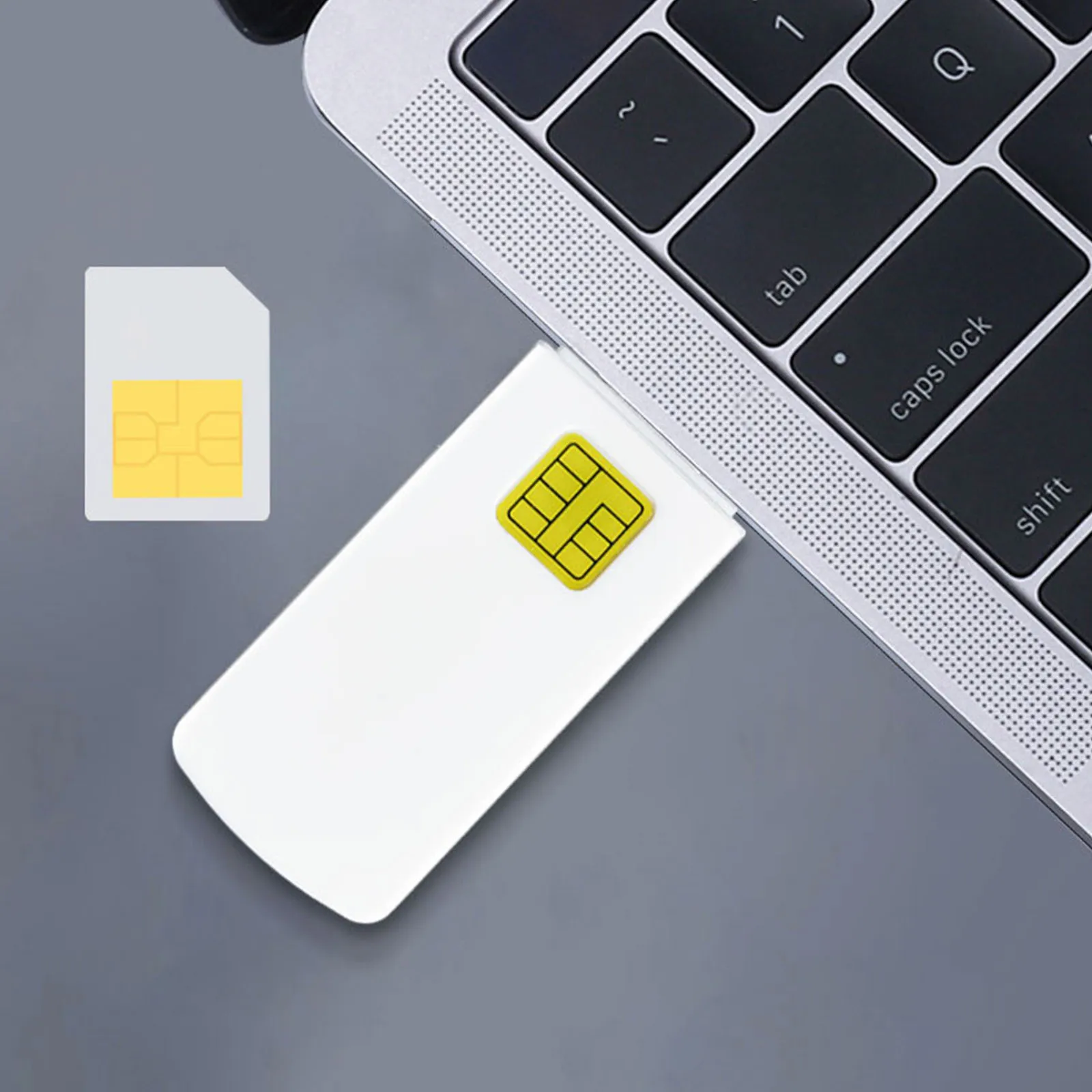 USB SIM 스마트 카드 리더 플러그 앤 플레이 SIM 카드 어댑터 안드로이드 윈도우 맥 OS 맥북 컴퓨터 PC용 경량 컴팩트