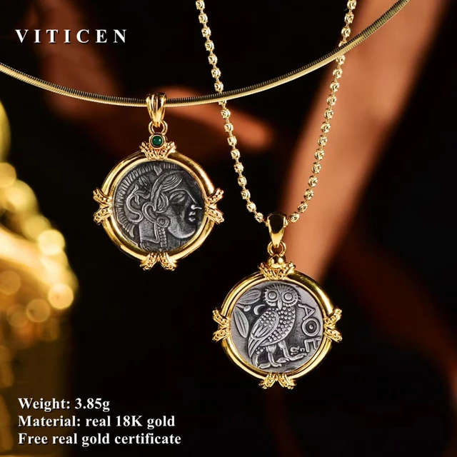 Athenian owl coin necklace | Dragatakis Jewellery